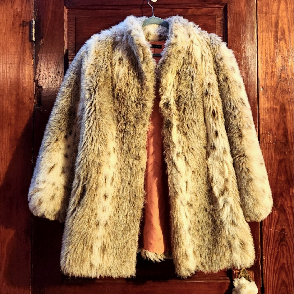 Vintage 80s Faux Fur Jordache Coat